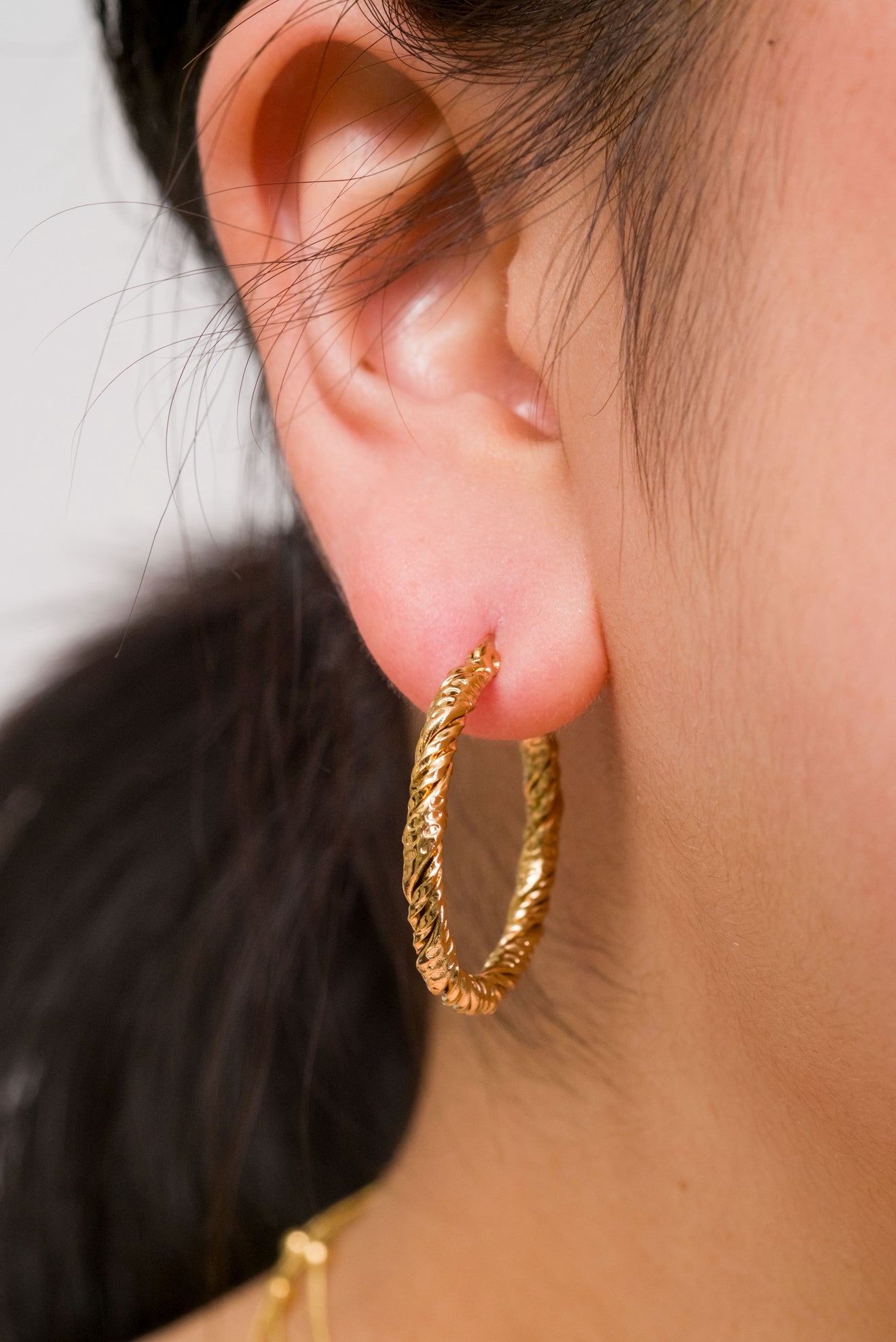 Soleil Textured Hoops