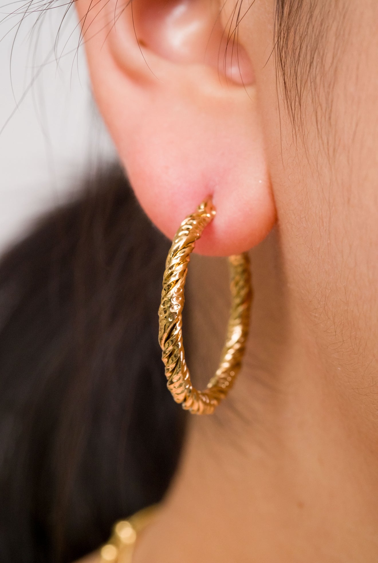 Soleil Textured Hoops