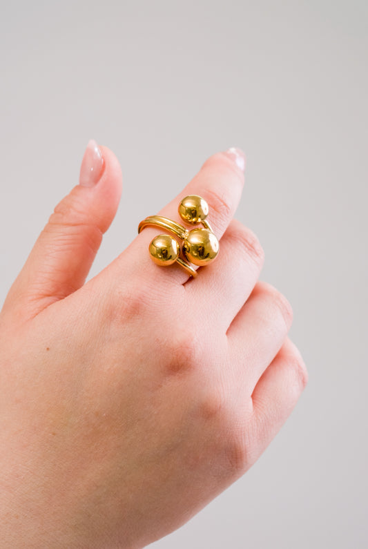 Triple Orb Ring