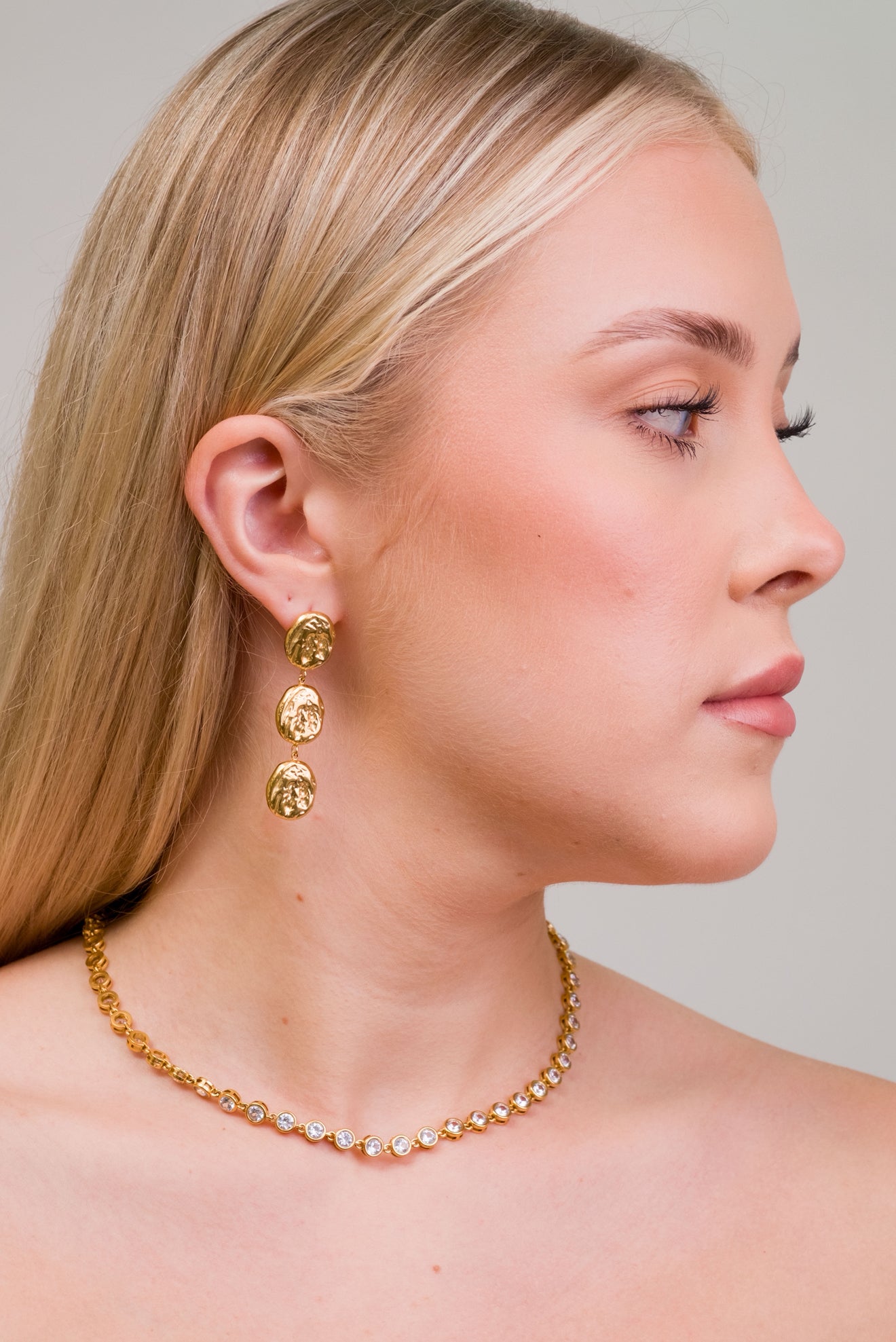 Molten Coin Drop Earrings