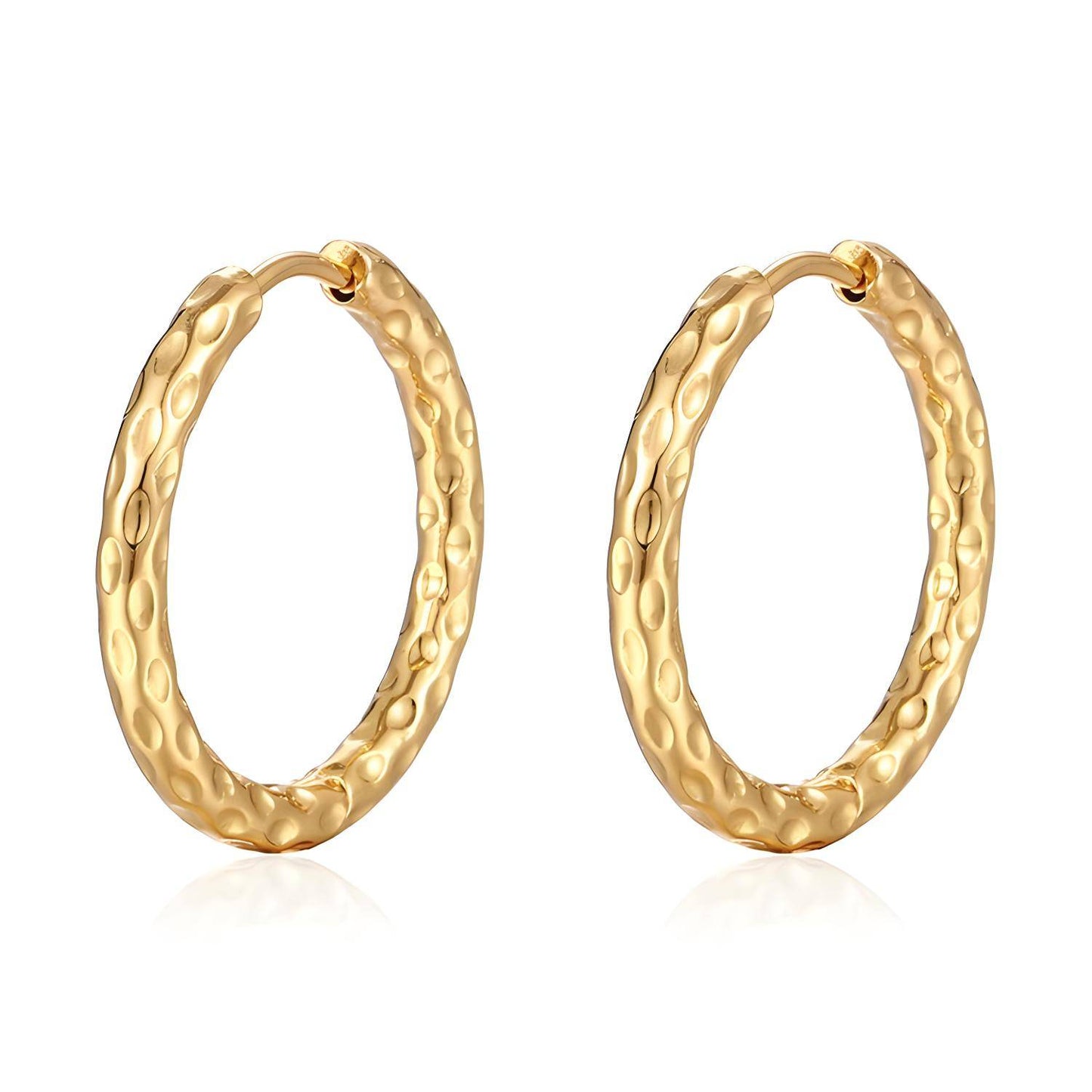 Soleil Textured Hoops