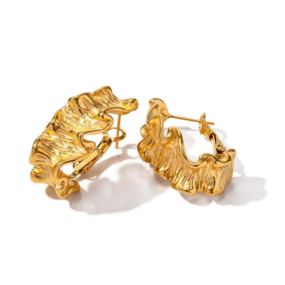 Golden Wave Hoops